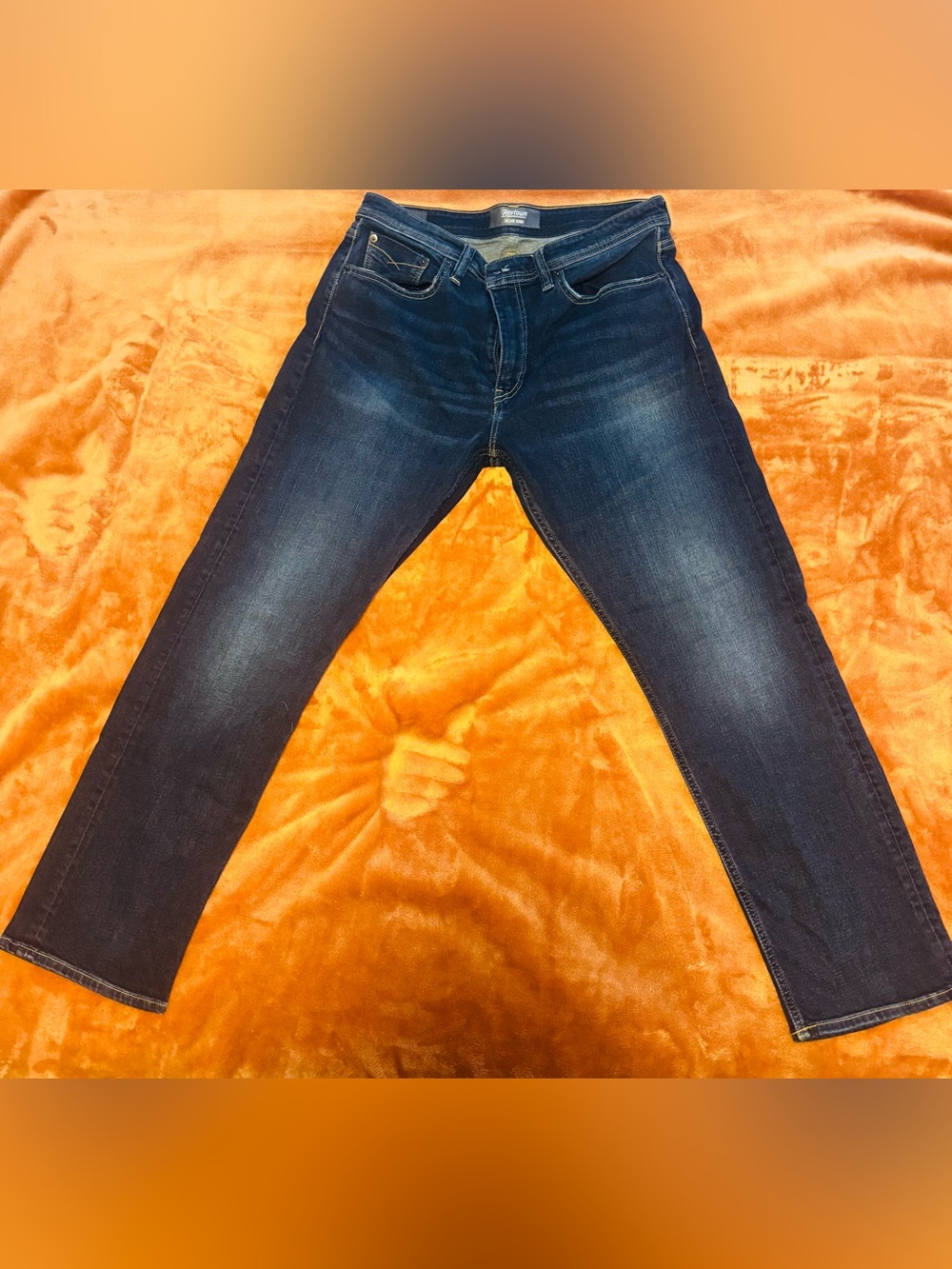 Revtown Decade Denim Sharp Jeans Men's 34x30 Dark Wash Stretch Slim
Straight EUC